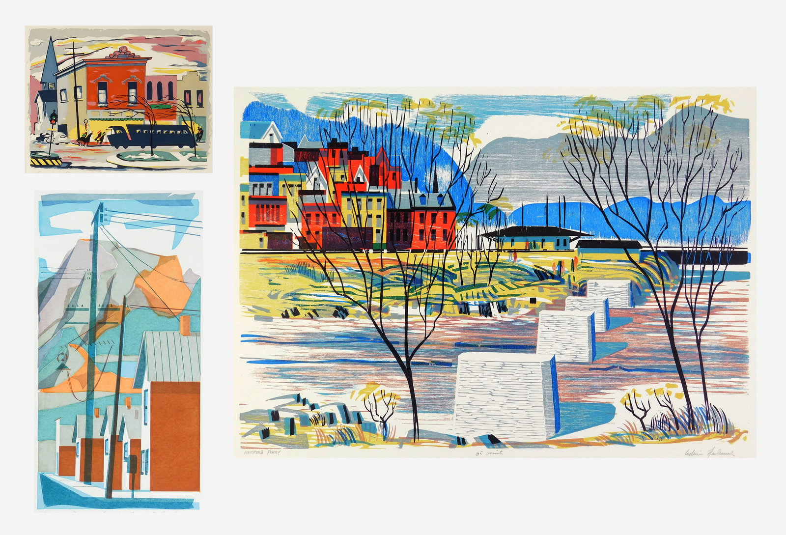 Edwin Fulwider (American, 1913-2003) & 2 Kathryn Fulwider (American, 1915-2003) lithographs (1 of 11)