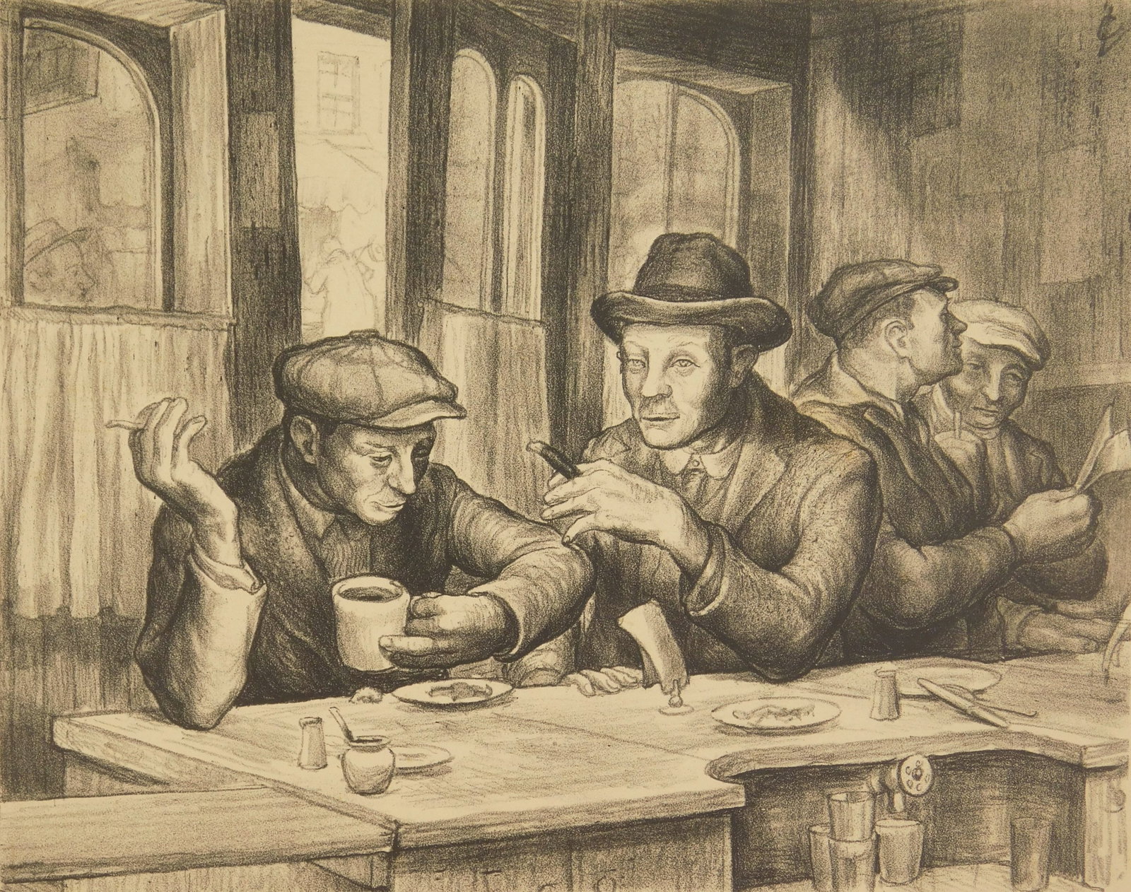 Charles Locke (American, 1899-1983) lithograph: Grub lithograph, signed and annotated 40 prints in pencil. 6 1/2 x 8 1/4" Provenance: Private collection- New York, NY *** PLEASE READ: IMPORTANT NOTE About S&H *** S&H o