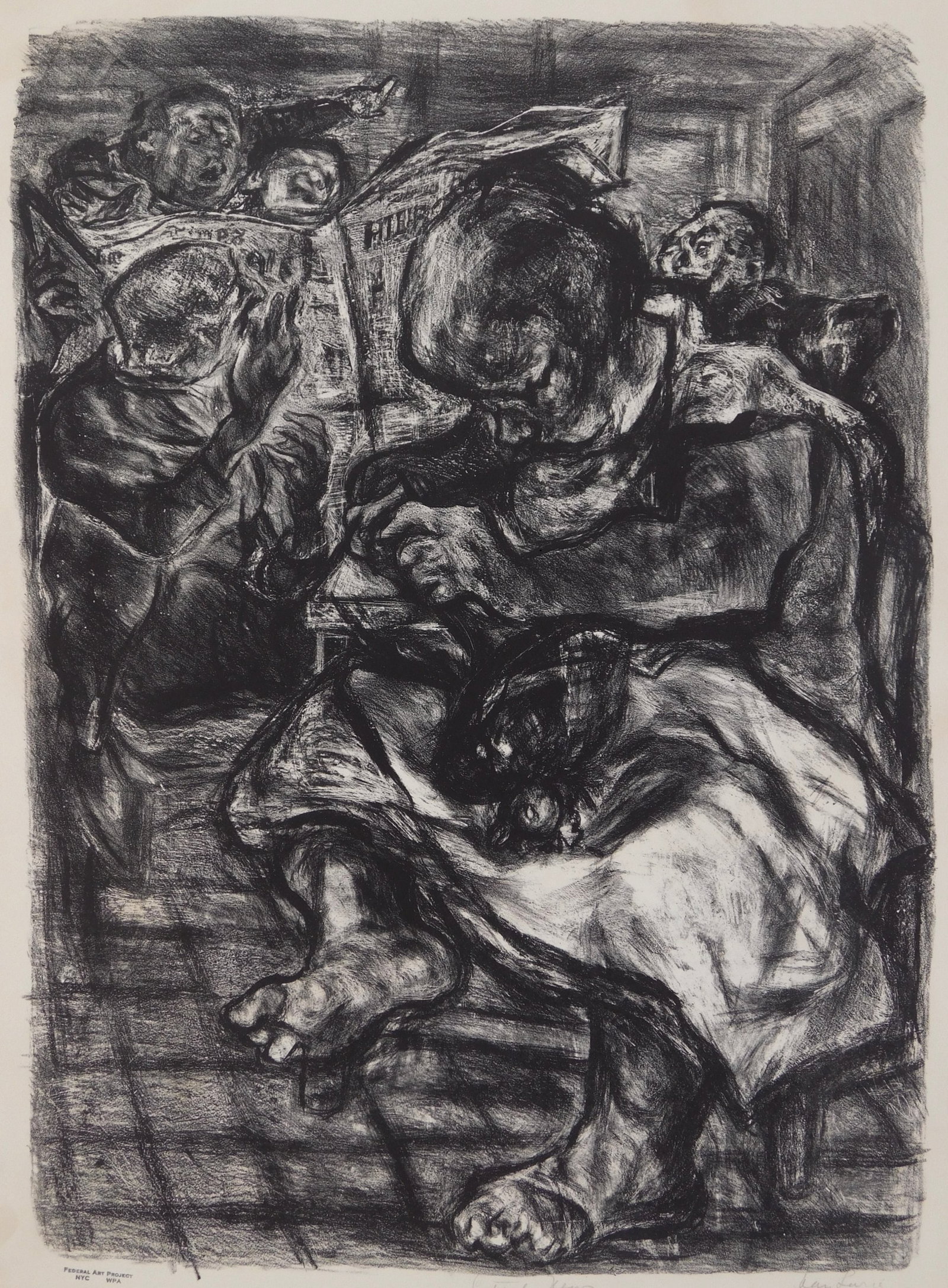 Nan Lurie (American, 1910-1985) lithograph (1 of 6)
