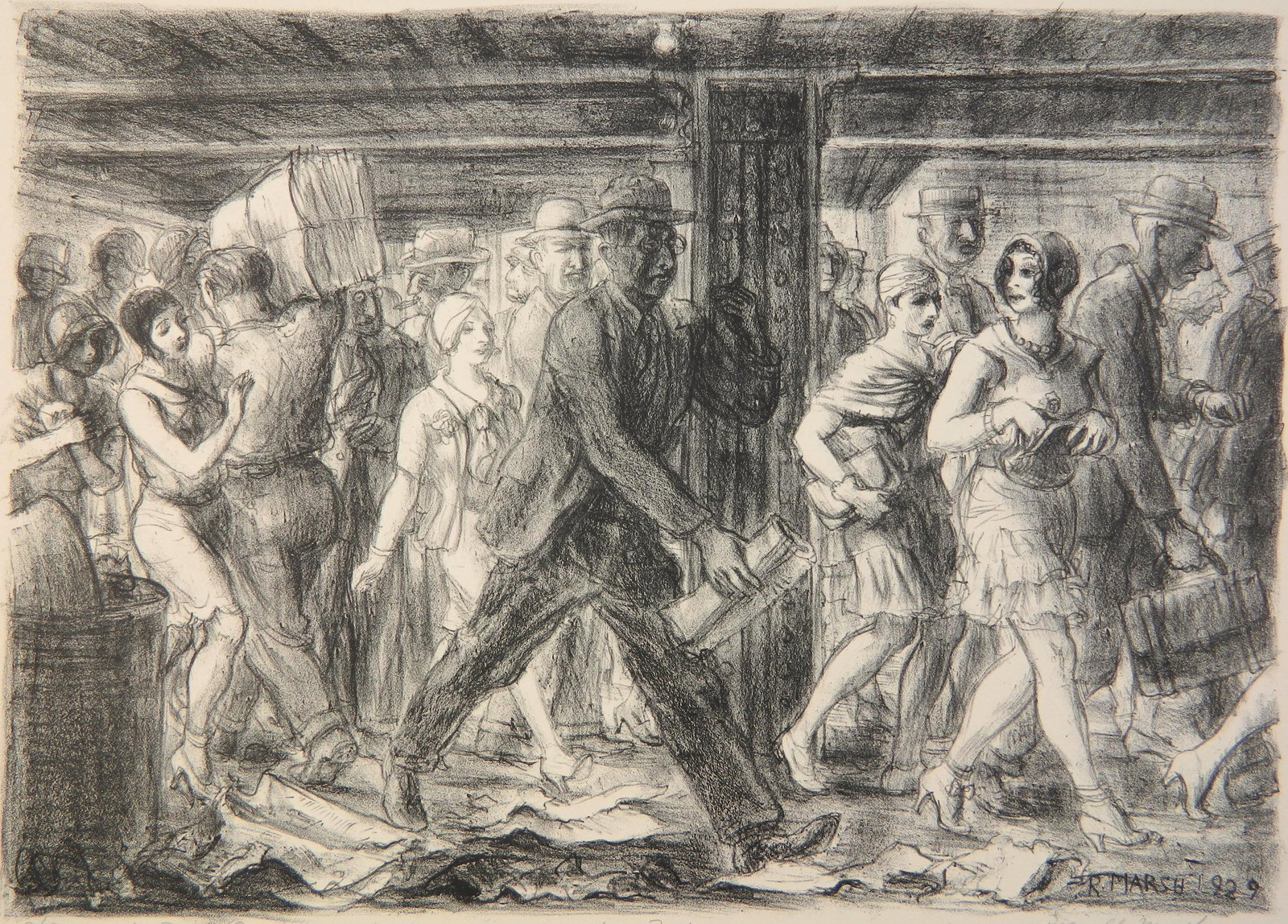 Reginald Marsh (American, 1898-1954) lithograph (1 of 6)