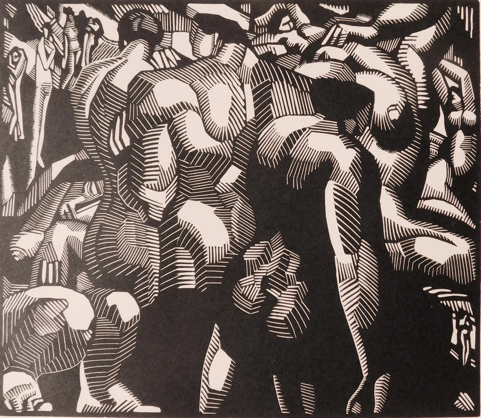 John J. A. Murphy (American, 1888-1967) woodcut: Figures woodcut, ca. 1930, signed in pencil. 6 x 6 7/8'' Provenance: Private collection- Cleveland, OH *** PLEASE READ: IMPORTANT NOTE About S&H *** S&H of this auction wil