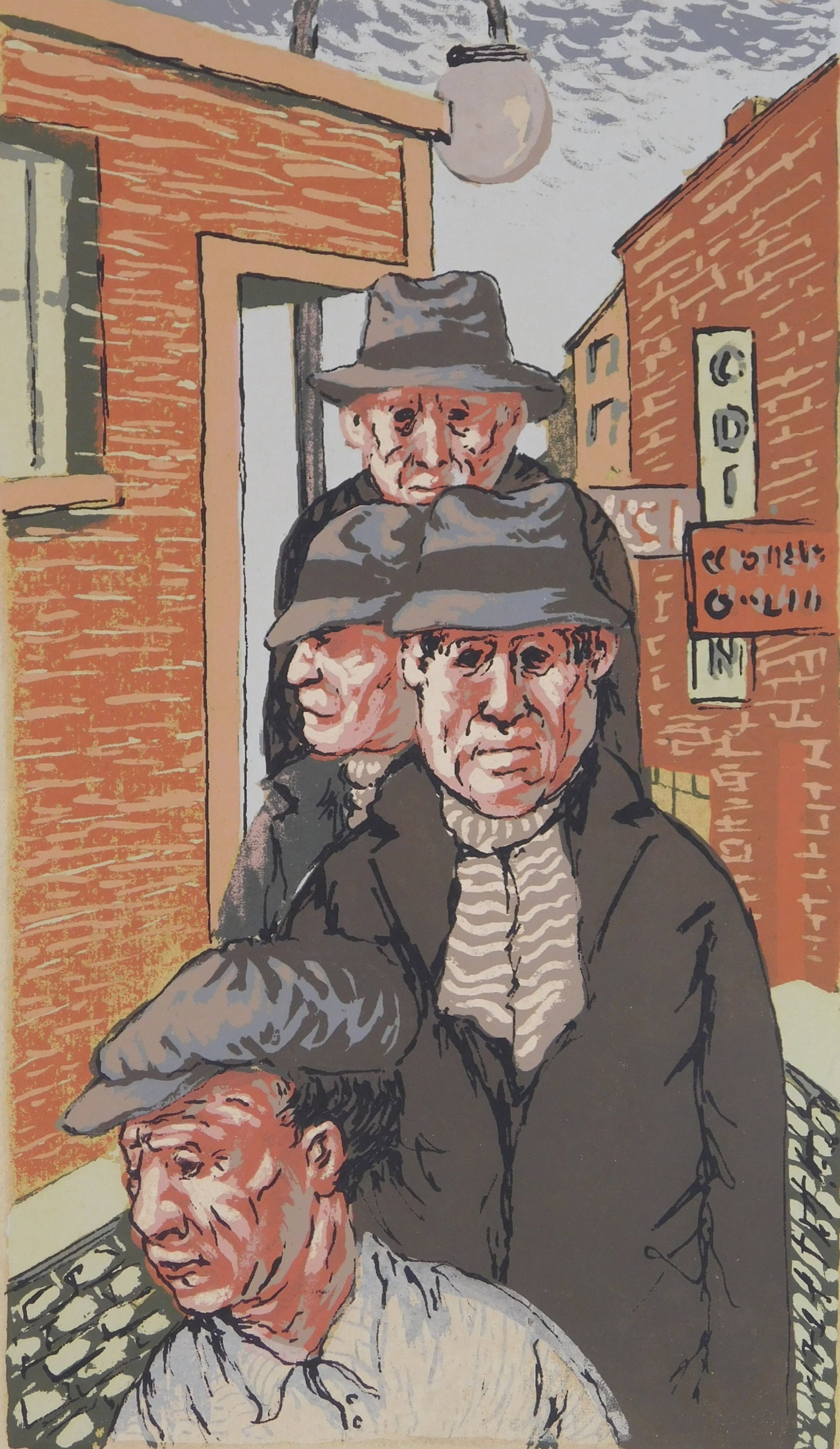 Carl Pickhardt (American, 1908-2004) silkscreen: Street Scene silkscreen in color, signed and titled in pencil. 12 x 7'' Provenance: Private collection- New York, NY *** PLEASE READ: IMPORTANT NOTE About S&H *** S&H of this au
