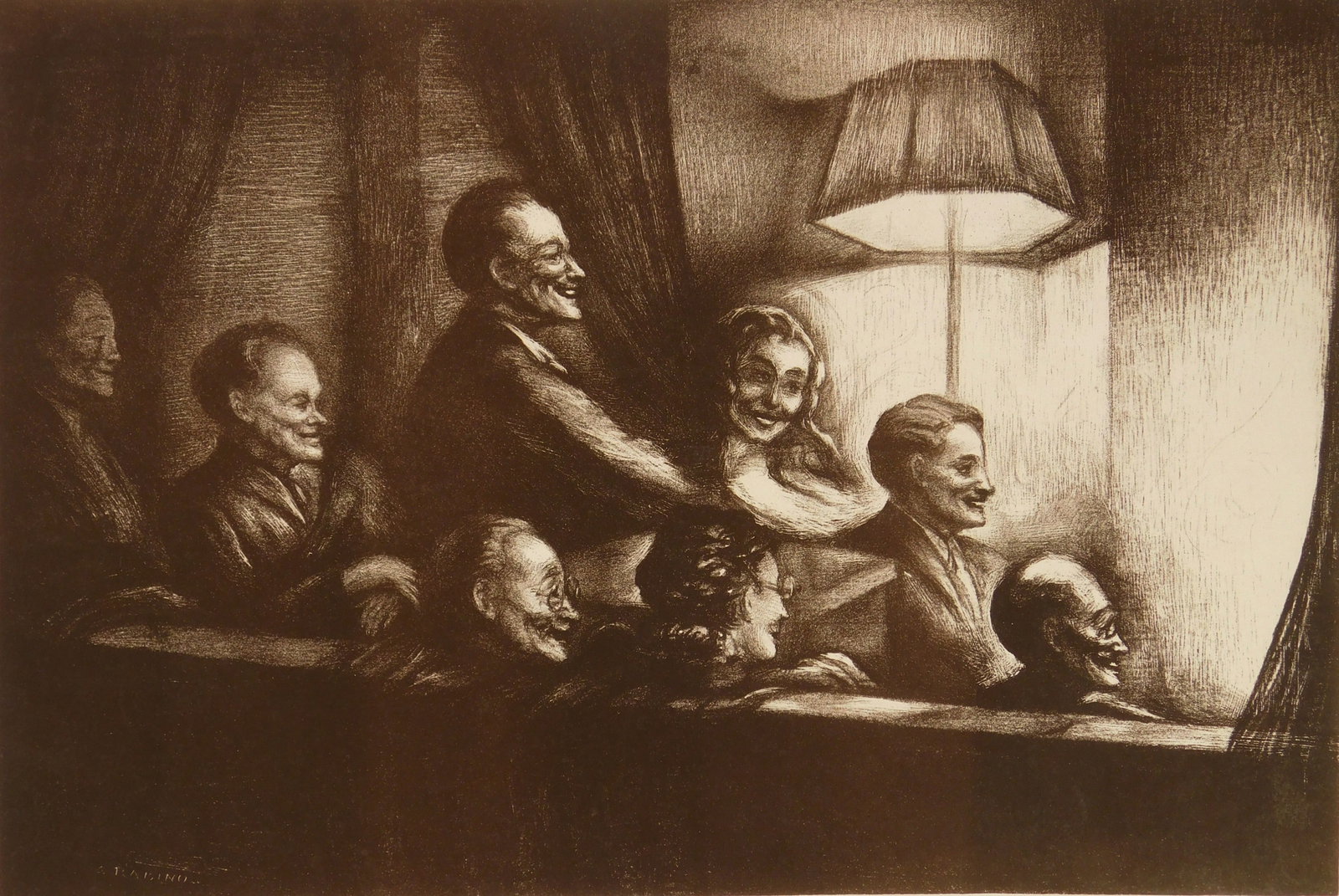 Saul Rabino (American, 1892-1969) lithograph: It was Something Humorous lithograph, signed and titled in pencil. 111/2 x 17" Provenance: Private collection- New York, NY *** PLEASE READ: IMPORTANT NOTE About S&H *** S&H of thi