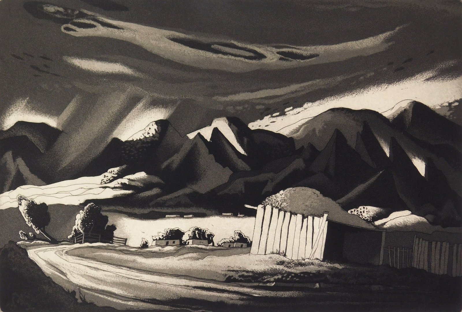 Doel Reed (American, 1895-1985) aquatint (1 of 4)
