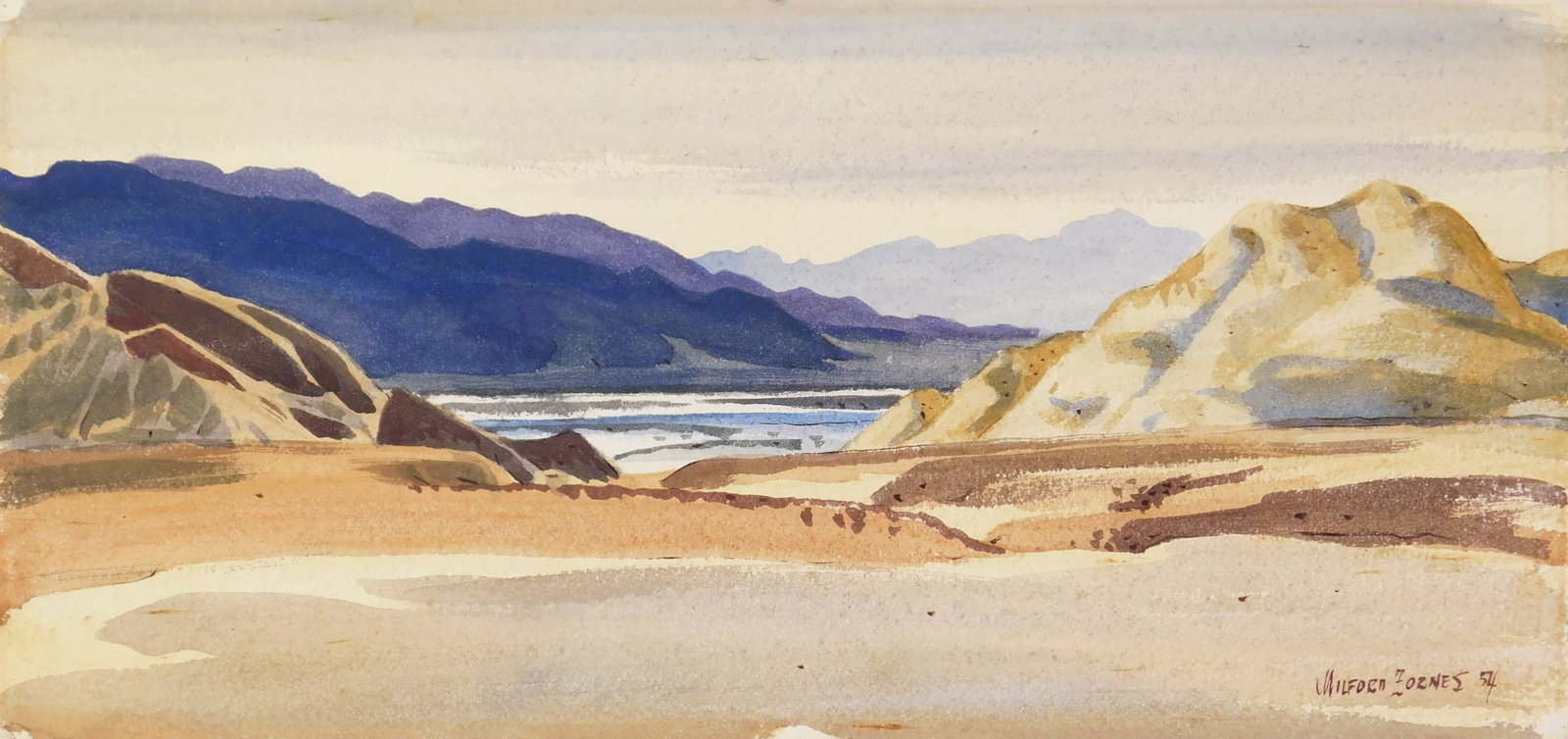 Milford Zornes (American, 1908-2008) watercolor (1 of 5)