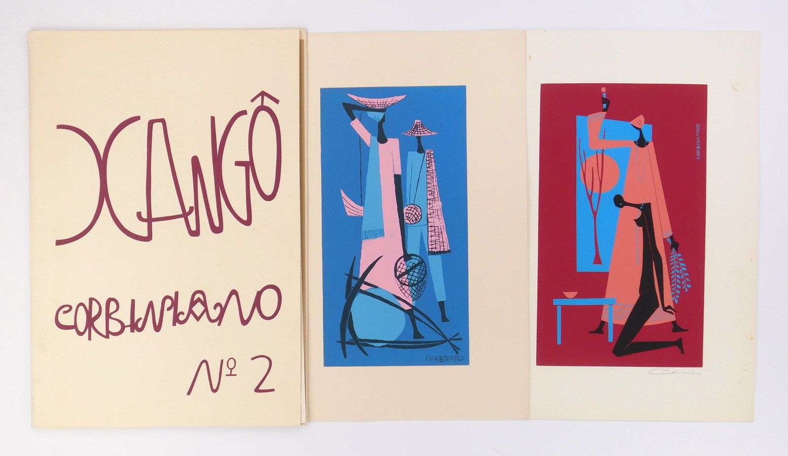 2 José Corbiniano Lins (Brazilian, 1924- ) silkscreens (1 of 13)