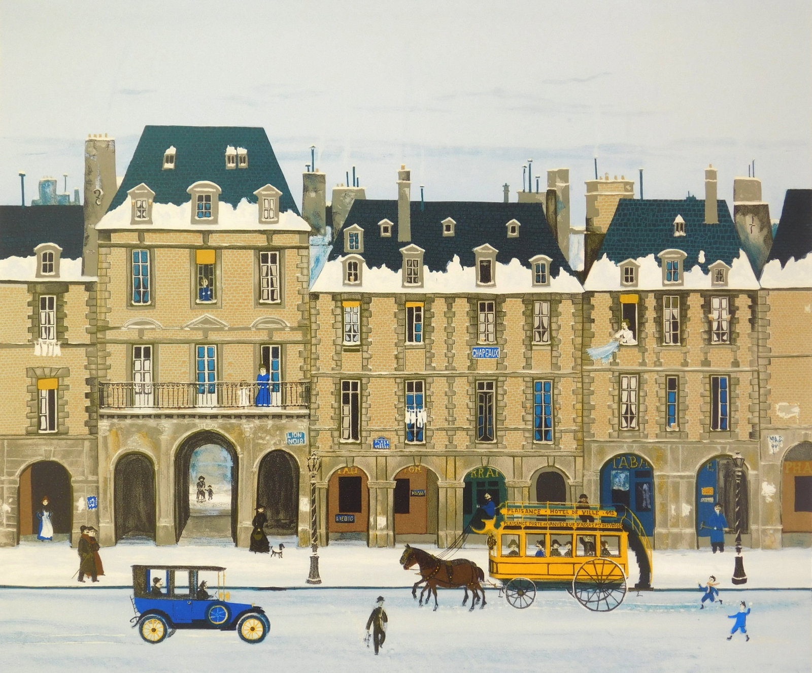 Michel Delacroix (French, 1933- ) lithograph: Place des Vosges lithograph in colors, singed and annotated E.A. in pencil. 19 x 25" Provenance: Private collection- Brecksville, OH *** PLEASE READ: IMPORTANT NOTE About S&H