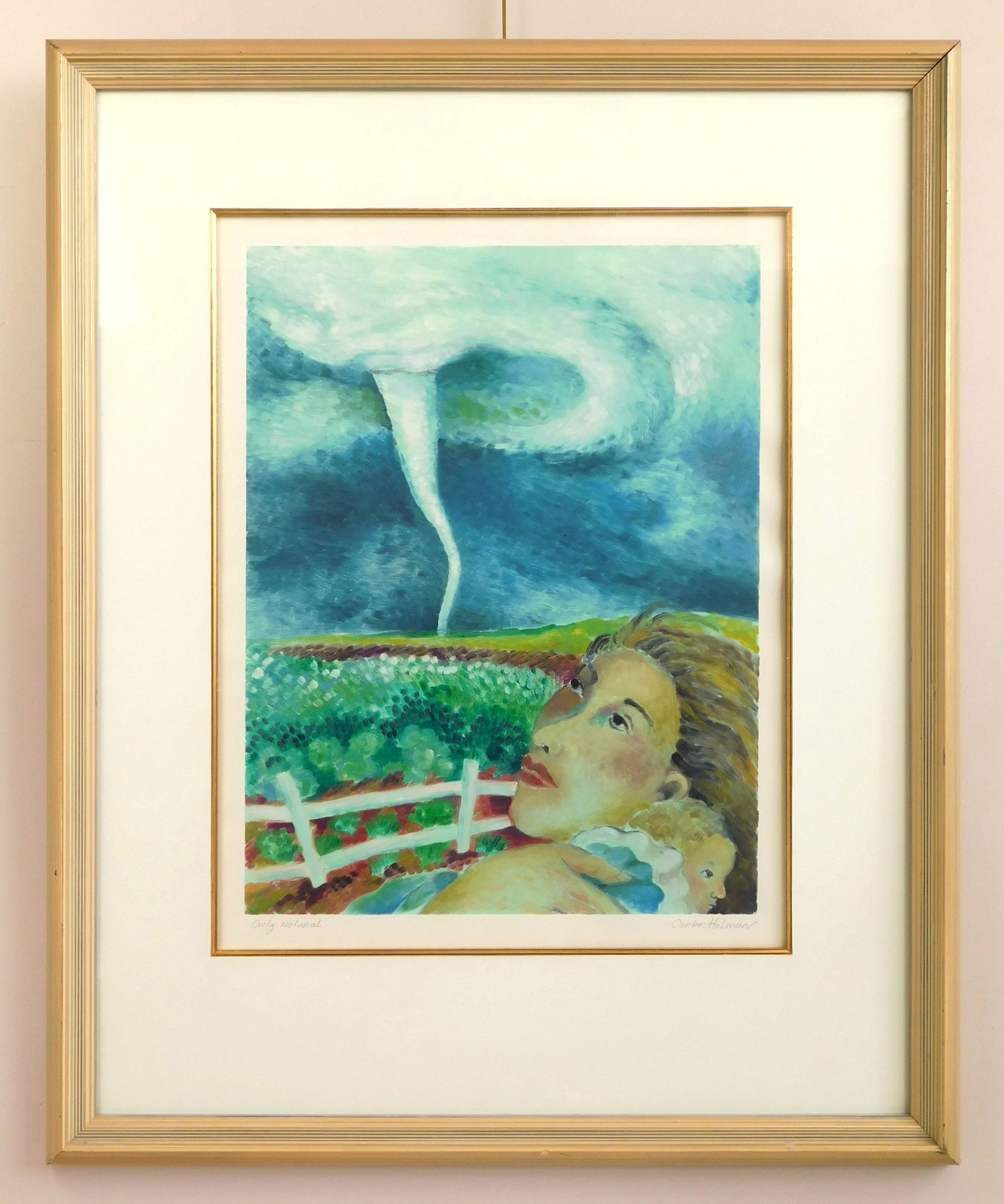 Linda Carter Holman (American, 20th/ 21st c.) monotype (1 of 3)