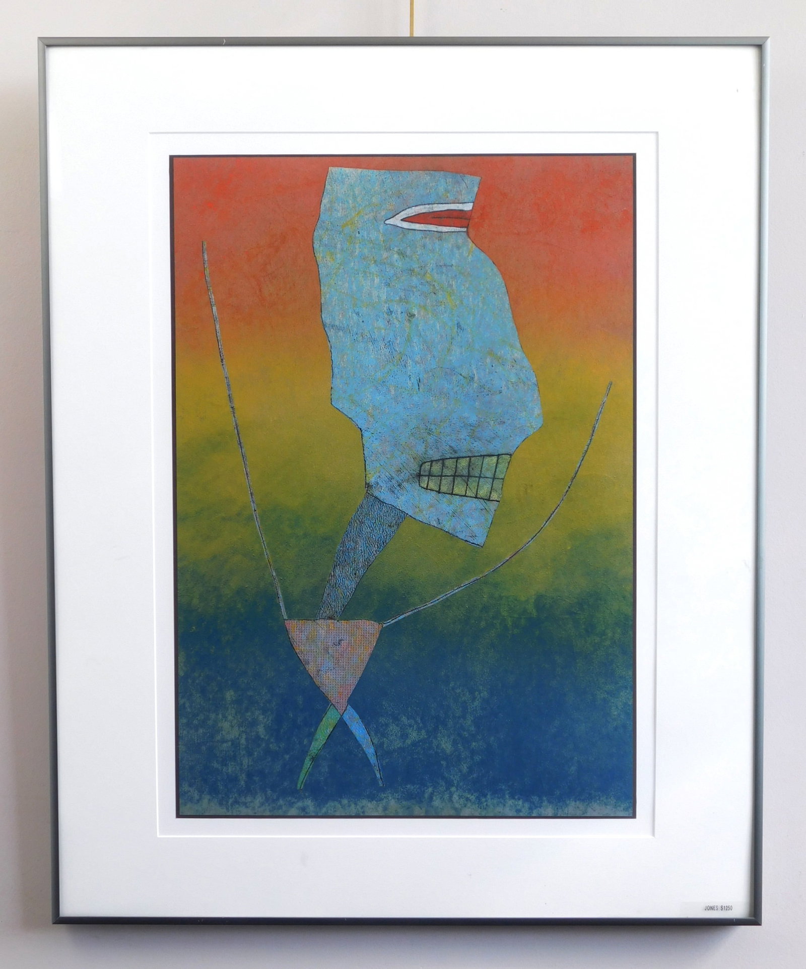 Marvin Jones (American, 1940-2025) monoprint: Untitled monoprint in colors, framed. 24 1/8 x 16 7/8" Provenance: Estate of the aritst *** PLEASE READ: IMPORTANT NOTE About S&H *** S&H of this auction will be handled by "Shippi