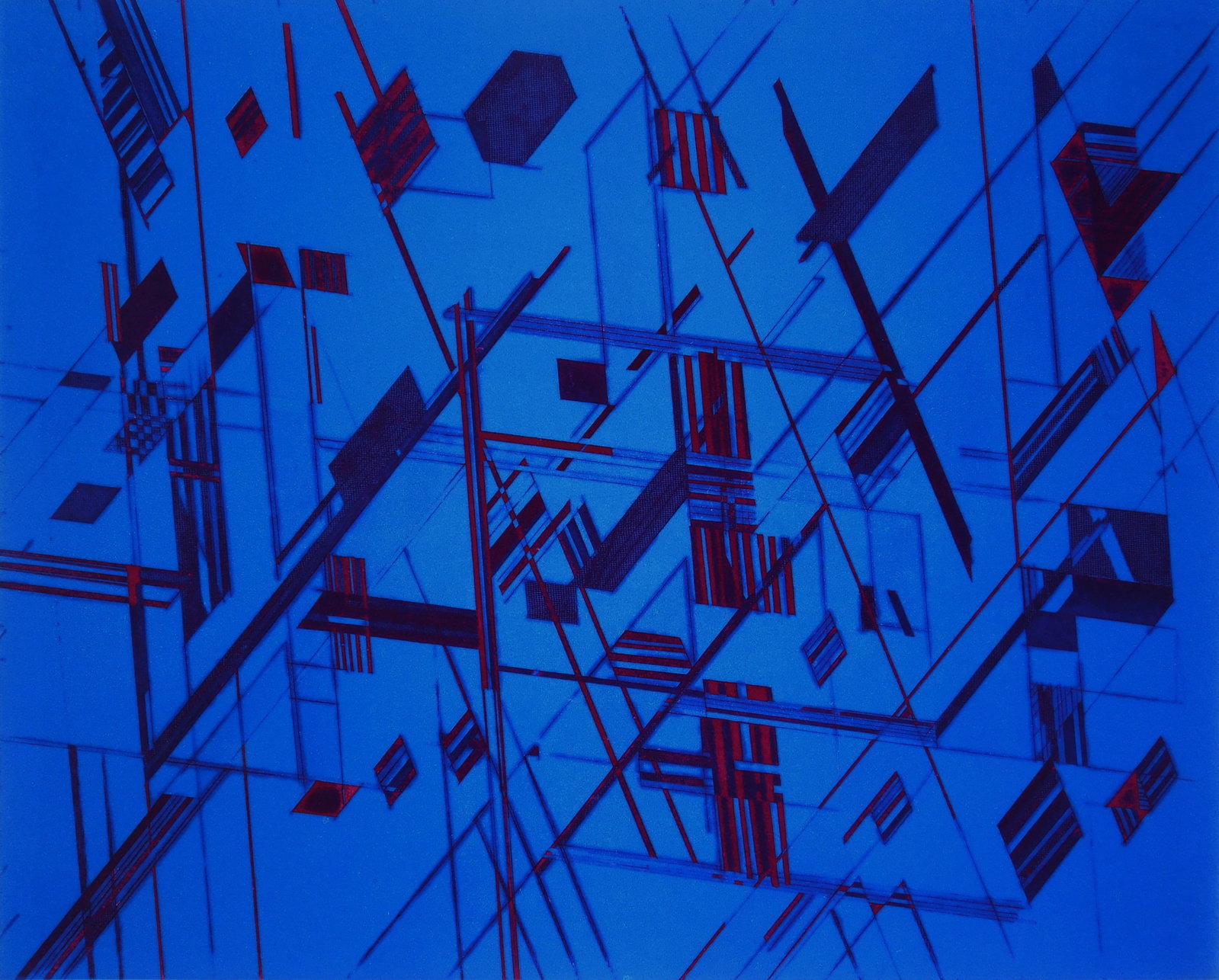 Betty Rothaus (American, 20th/ 21st c..) etching: Crystallization softground openbite etching, 1985, signed, dated, titled and numbered 4/35 in pencil. 15 1/2 x 19 3/4" Provenance: Private collection- Mentor, OH *** PLEASE READ: IMPORTANT 