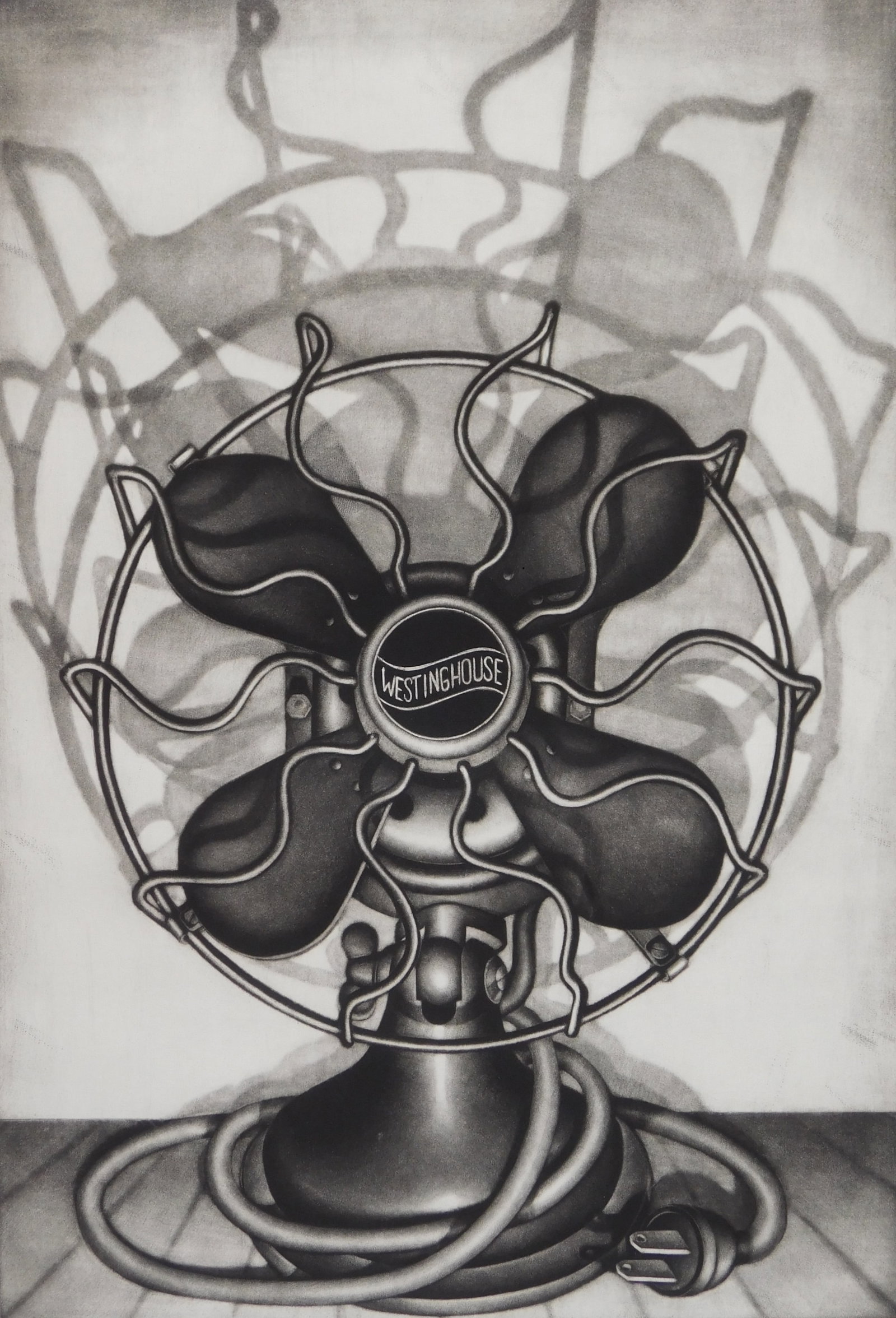 Carol Wax (American, 1953- ) mezzotint: Fanfare mezzotint printed on wove paper, 1984, signed, titled and numbered in pencil, edition of 50. 15 7/8 x 11" Literature: Wax pg. 46 Provenance: Private collection- Cleveland, OH *** PLEASE