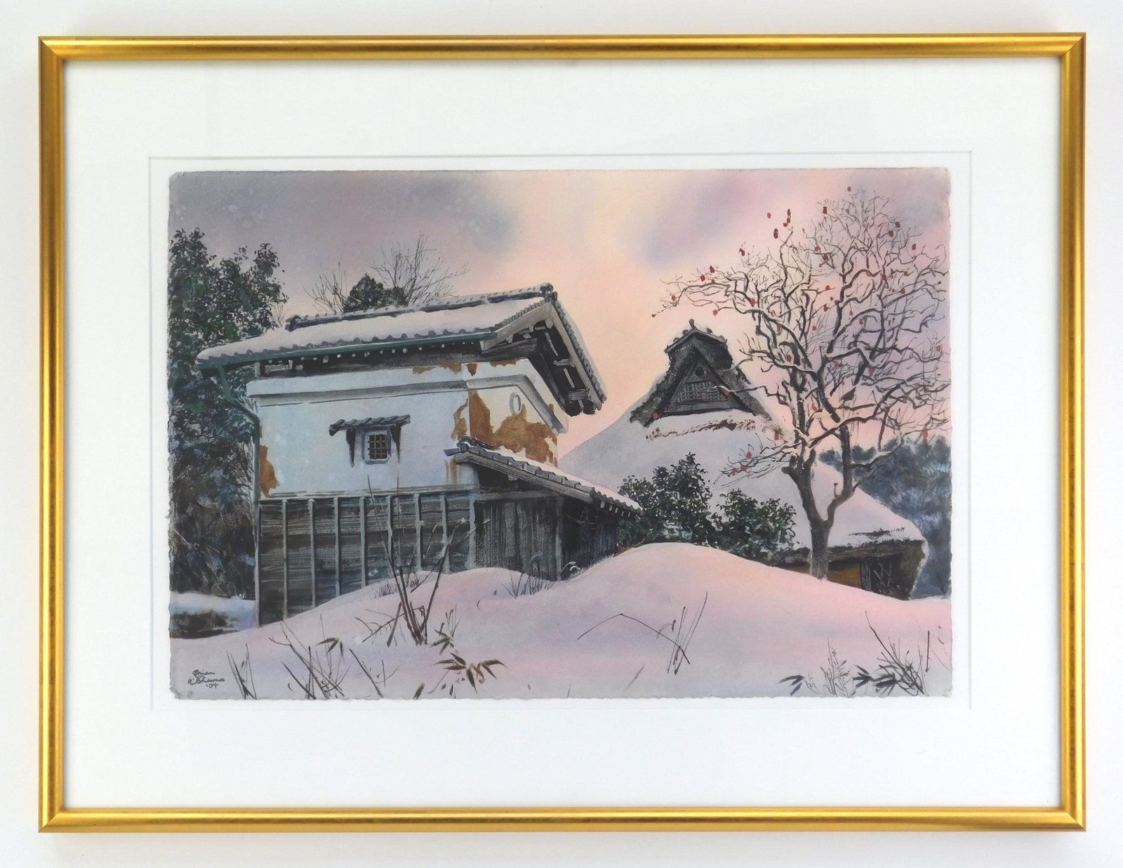 Brian Williams (American, 1950- ) watercolor: House at Sunrise watercolor on paper, signed Brian Williams lower left, matted and framed. 13 3/4 x 20 1/2" Provenance: Private collection- Pam Beach Gardens, FL *** PLEASE READ: IMPORTANT NOTE A