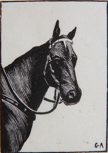 Grace Albee wood engraving: Grace Albee- ''Prince''- wood engraving, 1979, signed, dated, titled and inscribed 'Ed. 75' in pencil, very good condition. 3 1/2 x 2 1/2''
