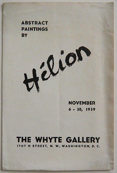 Jean Helion block print: Jean Helion- Untitled- block print, as issued in gallery brochure for The Whyte Gallery, 1939. 8 1/4 x 5 1/2''