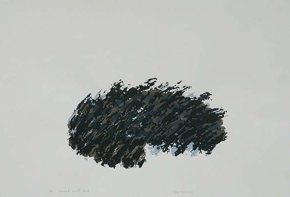 Taro Ichihashi silkscreen: Taro Ichihashi- ''Sunset Print No. 8''- silkscreen in colors, signed, titled and numbered 1/4 in pencil. 15 x 22'' (sheet)