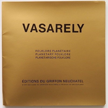 Victor Vasarely portfolio: Victor Vasarely- "Planetary Folklore"- portfolio of 10 photographs of Vasarely'w work, published by Editions du Griffon Neuchantel 8 x 8"