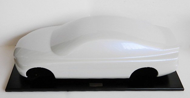 Volvo Environmental Concept Car: Volvo Environmental Concept Car, 4-20,99, cast resin sculpture. 14 x 47 x 20
