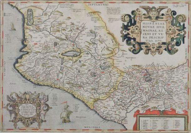 Abraham Ortelius map of Mexico: Cartographer: Abraham Ortelius Title: Hispaniae Novae Sivae Magnae Recens et Vera Descriptio. 1579. Subject: Mexico Published: Antwerp Date: c. 1608 – 12 Description: This detailed map of New Mexico