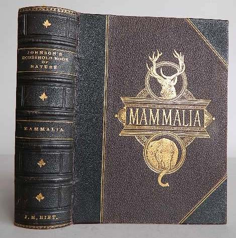 H. Craig- ''Johnson's Household Book of Nature'': Craig, Hugh (edited by)- ''Johnson's Household Book of Nature'', Henry J. Johnson Publisher, New York, 1880, 64 illustrations with tissue covers, hard bound with brown leather cover with embossed gilt