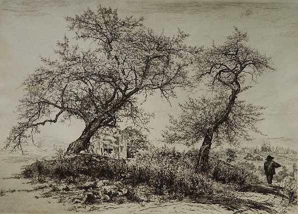 John Taylor Arms etching: John Taylor Arms (American 1887-1953)- ''Springtime'' (Fletcher 106)- etching, 1921, signed, dated and annotated 'trial proof VI iii' in pencil, good condition. 14 x 20''