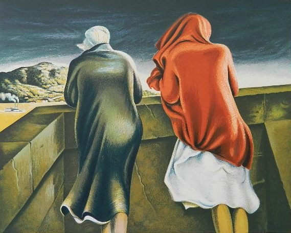 Clarence H. Carter lithograph in colors: Clarence H. Carter (American 1904-2000)- ''The Flood''- lithograph in colors, 1981, signed, dated and numbered 'A.P. 21/30 in pencil, very good condition. 21 3/4 x 27 1/2'' Provenance: Southern Ohio M