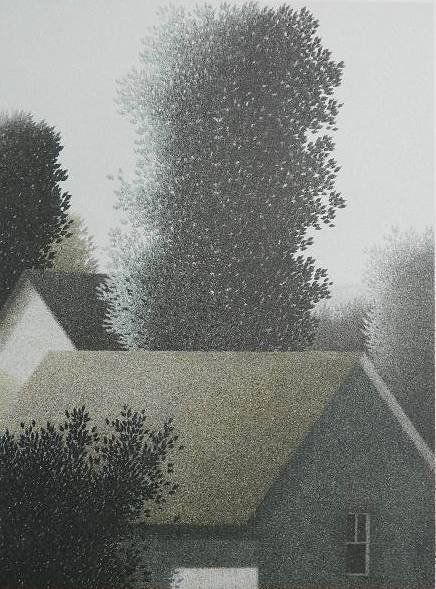 Robert Kipniss lithograph: Robert Kipniss (American 1931-)- Untitled- lithograph in colors, signed and numbered in pencil, 28 of 150, very good condition. 13 1/2 x 10''