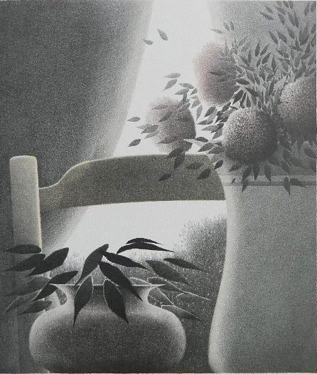 Robert Kipniss lithograph: Robert Kipniss (American 1931-)- Untitled- lithograph in colors, signed and numbered in pencil, 90 of 130, very good condition. 16 x 13 5/8''