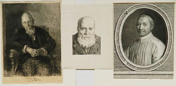European School 1 engraving and 2 etchings: European School 3 prints- 1.) Ludwig Michalek- Dr. Anton Mayer- etching, signed in pencil, minor loss in lower right corner, otherwise good condition; 2.) Willi Munch-Khe- Hans Thomas- etching, signed