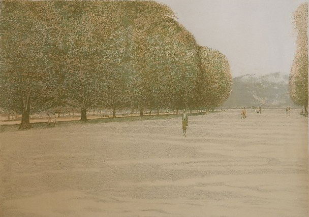 Harold Altman lithograph: Harold Altman- ''Luxembourg September''- lithograph in colors, signed, titled and numbered 32/165 in pencil, good condition. 17 1/4 x 24 3/4''