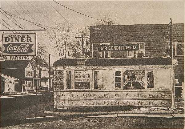 John Baeder photolithograph: John Baeder- Matamoras Diner- photolithograph / mezzotint, 1979, signed 'Baeder 79' lower right, HC. 17 x 23 3/4''