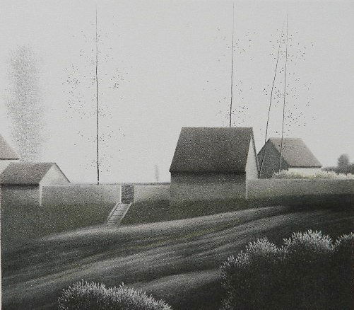 Robert Kipniss lithograph: Robert Kipniss- Untitled- lithograph in colors, signed and numbered 26/130 in pencil, good condition. 14 x 16''