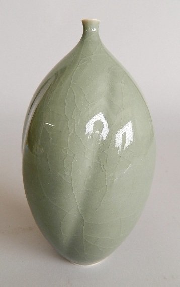 Elsa Rady ceramic vase: Elsa Rady ceramic vase, 1976, signed Elsa '76 on bottom. 6 1/2''h