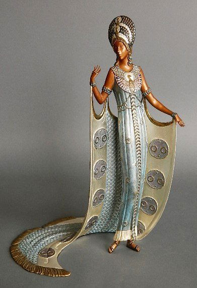 Erte bronze sculpture: Erte bronze sculpture, number 414/500, published by Sevenarts Ltd, 1990, signed Erte. 18 1/2''h