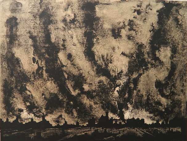 Richard Florsheim lithograph: Richard Florsheim- ''Lighting''- lithograph in colors, 1970, signed and numbered 28/100 in pencil, good condition. 13 1/2 x 17 7/8''