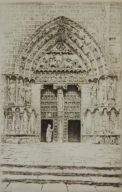 John Taylor Arms etching: John Taylor Arms- ''Spanish Jewelry'' (Fletcher 171 ii/II)- etching, 1925, signed in pencil, Spanish Church Series no. 6. 5 x 3 3/8''