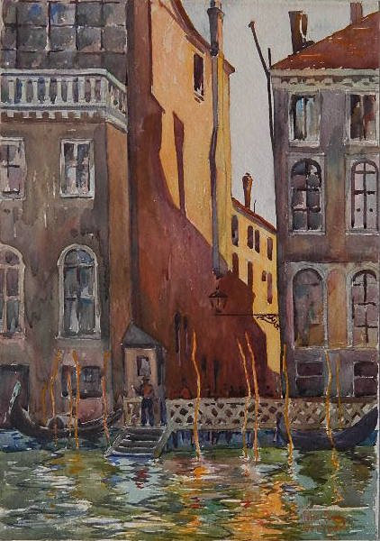 John Csosz watercolor: John Csosz- Venice- watercolor on paper, signed and titled, good condition. 20 x 14''