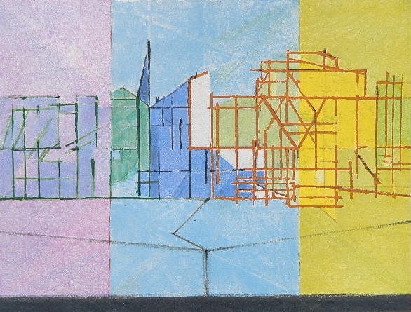 Jacques Villon lithograph: Jacques Villon- ''Le Long de Parc'' (Ginestet & {Pouillon A72)- lithograph in colors, singed and numbered 53/175 in pencil, very good condition. 12 5/16 x 15 1/4''