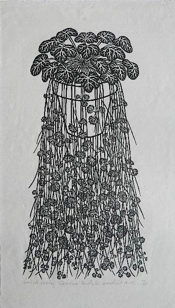 Jacques Hnizdovsky woodcut: Jacques Hnizdovsky- ''Zebriua Pendula'' (Tahir 83)- woodcut, 1968, signed, titled, dated and numbered 59/175 in pencil, very good condition. 18 x 9''