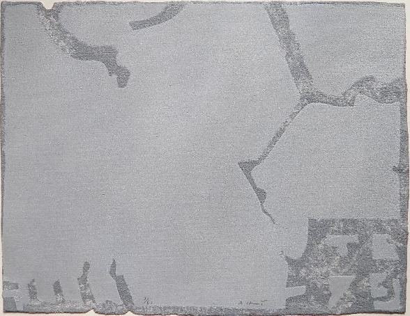 Richard Hunt cast paper: Richard Hunt- ''Paper Piece II''- cast paper, 1978, signed and numbered 3/50 in pencil, mounted to support board. 16 1/8 x 21 1/8''