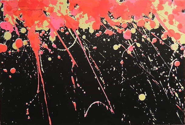 Walasse Ting lithograph in colors: Walasse Ting- ''Fireworks''- lithograph in colors, 1973, signed in pencil, edition of 250 plus 10, The Print Club of Cleveland publication no. 52, very good condition. 15 x 22 1/4''