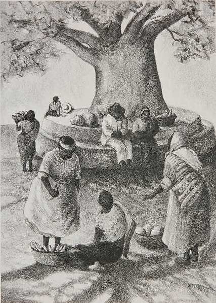 Edith Bry 2 lithographs: Edith Bry- ''Palin''; ''Leaving Homelands''- 2 lithographs, c. 1940, c. 1935, 'Palin' from AAA edition of 250, 'Leaving..' from an edition of 25, minor age toning, otherwise very good condition. 12 1/