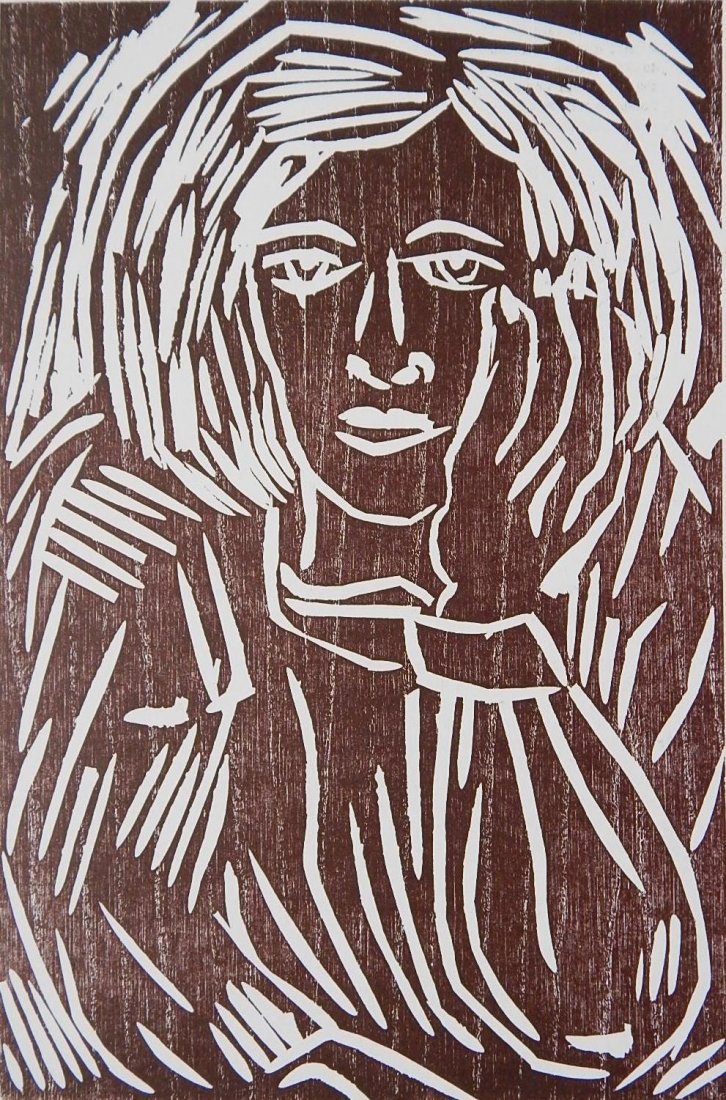 Vittorio Grotti etching: Vittorio Grotti- ''Serafini''- etching. 11 3/4 x 7 3/4''
