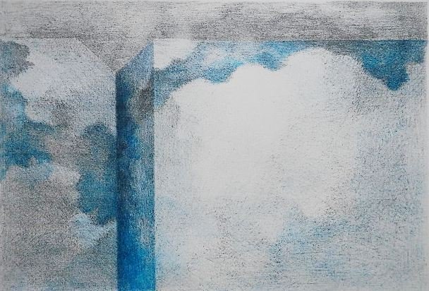 Herb Jackson lithograph: Herb Jackson- ''Sky Wall''- lithograph in color, 1971, signed, dated and inscribed 'artist proof' in pencil, light struck, otherwise good condition. 14 15/16 x 22''