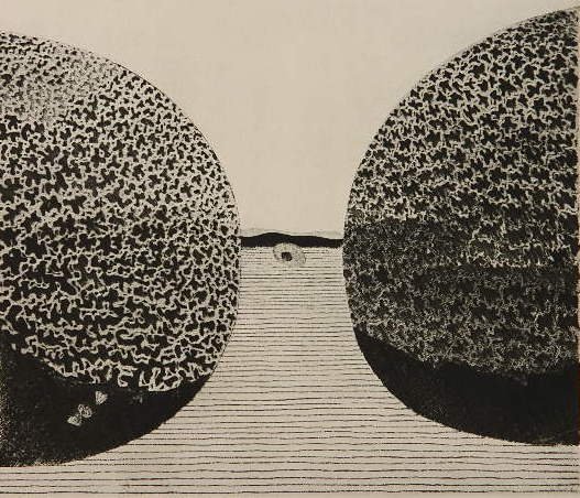 Jiri John drypoint: Jiri John- ''The Coast''- drypoint, 1969, signed, dated and numbered 28/100 in pencil, very good condition. 11 3/4 x 13 1/2''