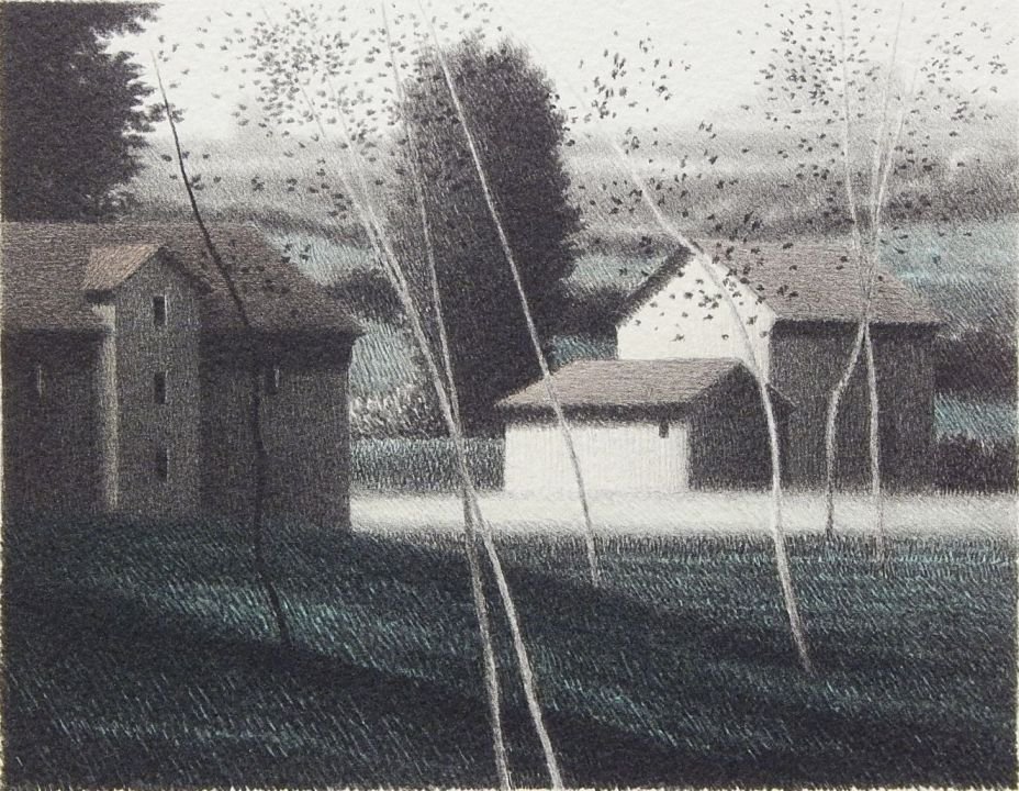 Robert Kipniss lithograph: Robert Kipniss- Untitled- lithograph in colors, signed and numbered 57/275 in pencil, good condition. 5 x 6 3/8''