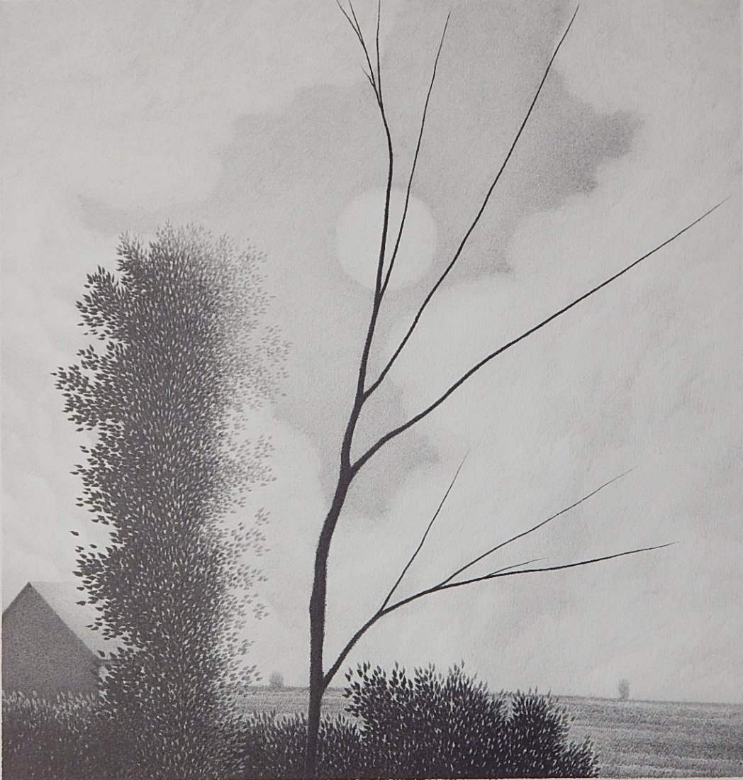 Robert Kipniss lithograph: Robert Kipniss- Ohio Night- lithograph, signed and numbered 14/25 in pencil, good condition. 16 1/2 x 15 3/4''