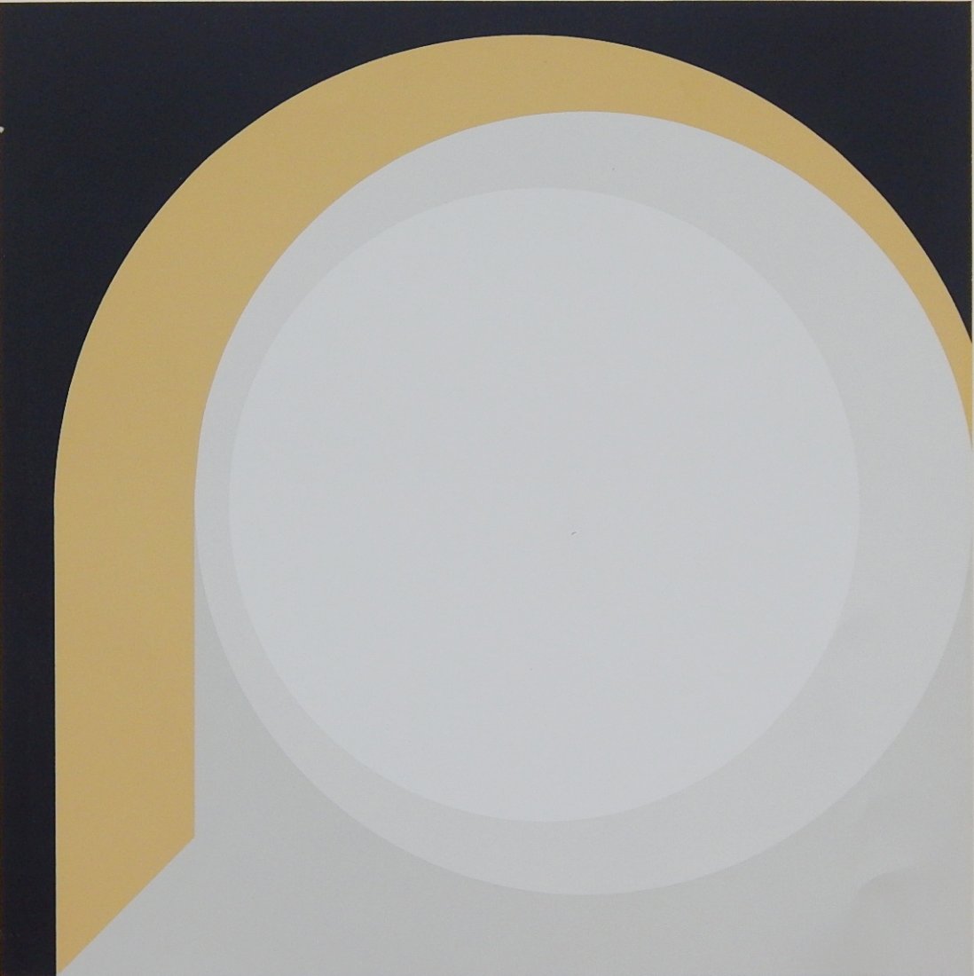 Fritz Ruoff serigraph: Fritz Ruoff- ''November''- serigraph in colors, 1969, edition of 2500, good condition. 11 3/4 x 11 3/4''