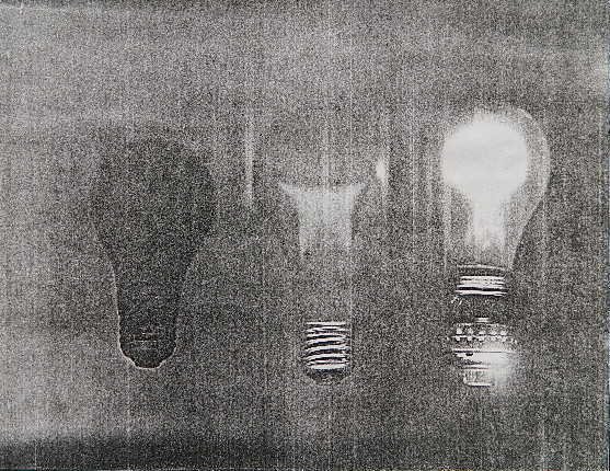 Robert Thurmer electrostatic print: Robert Thurmer- ''Electric Dark''- electrostatic print, good condition. 8 5/8 x 11 1/16''
