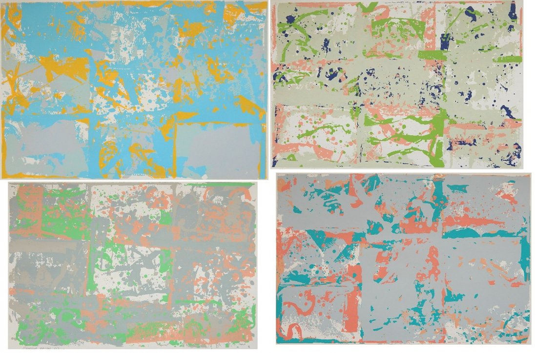 Walter Darby Bannard silkscreens (4): Walter Darby Bannard (American 1934- )-''Magnetic Lands''; ''Spring and Increase''; ''Georgia Dawn'' and ''Mandragora''- 4 silkscreens in color, all signed, dated and numbered in pencil, edition of 16