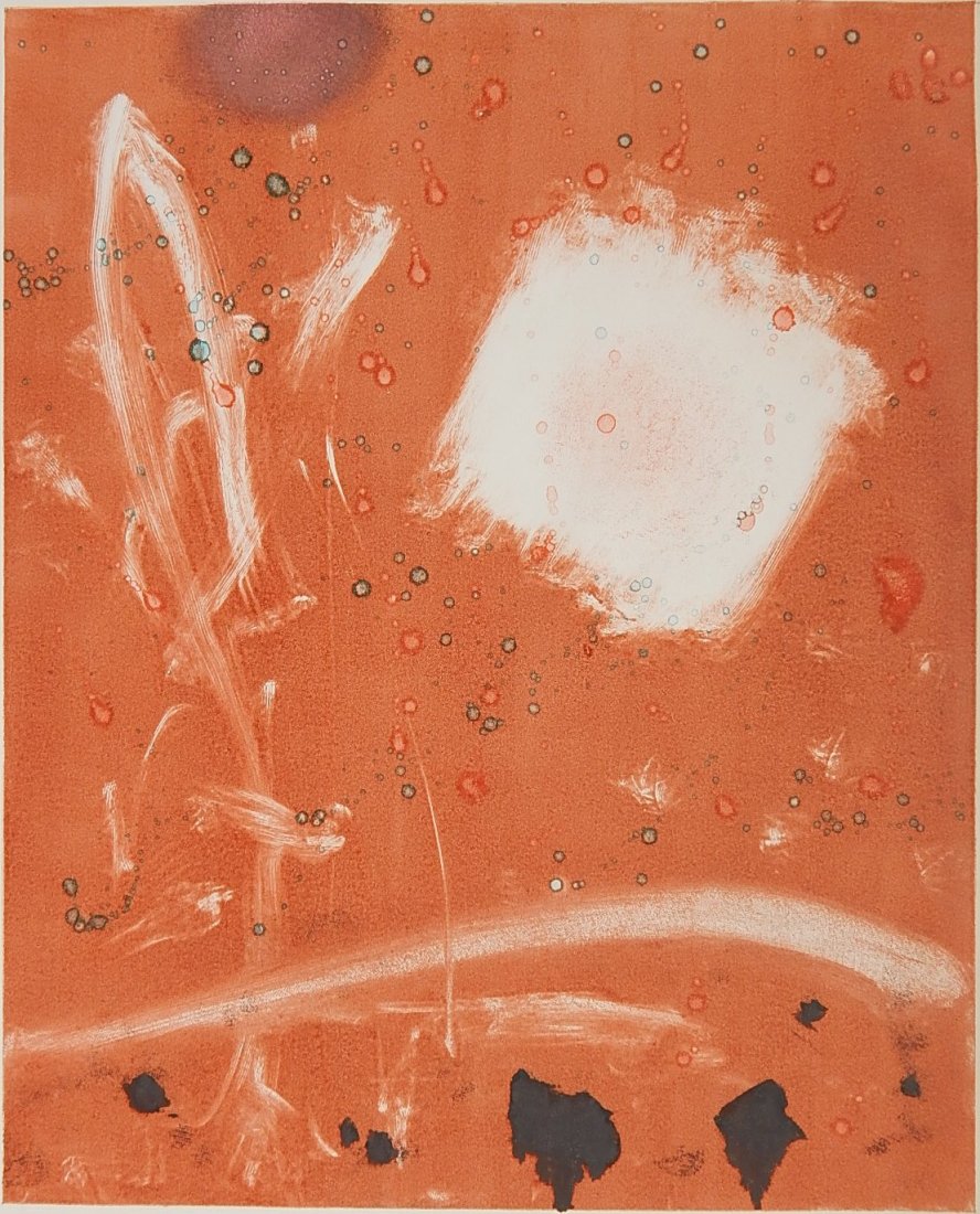 Jacob Kainen lithograph: Jacob Kainen (American 1909-2001)- ''Trial Balloon''- lithograph, 1978, signed and dated in pencil, soiling and staining in margins, otherwise very good condition. 22 x 17 3/4''